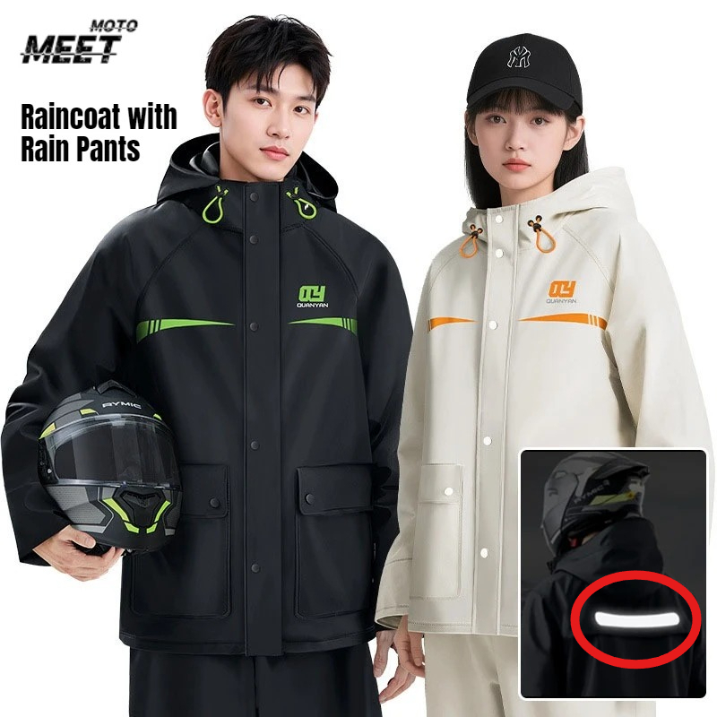 Cycling Gear Waterproof - Conjunto de Pantalones y Chaqueta Impermeables