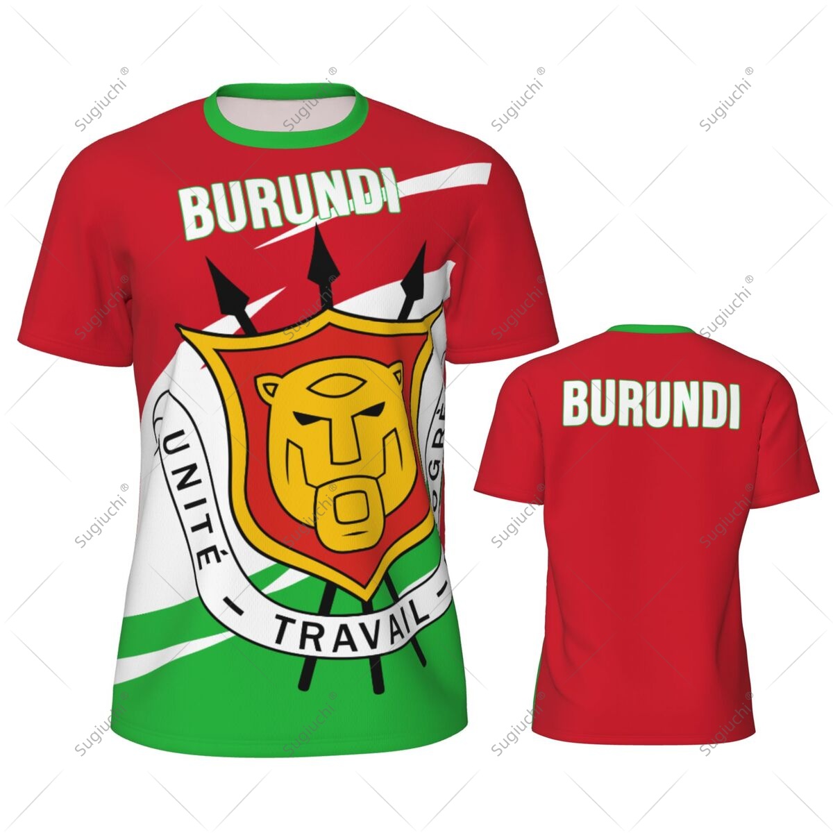 Cycling Jersey - Camiseta deportiva con bandera de Burundi