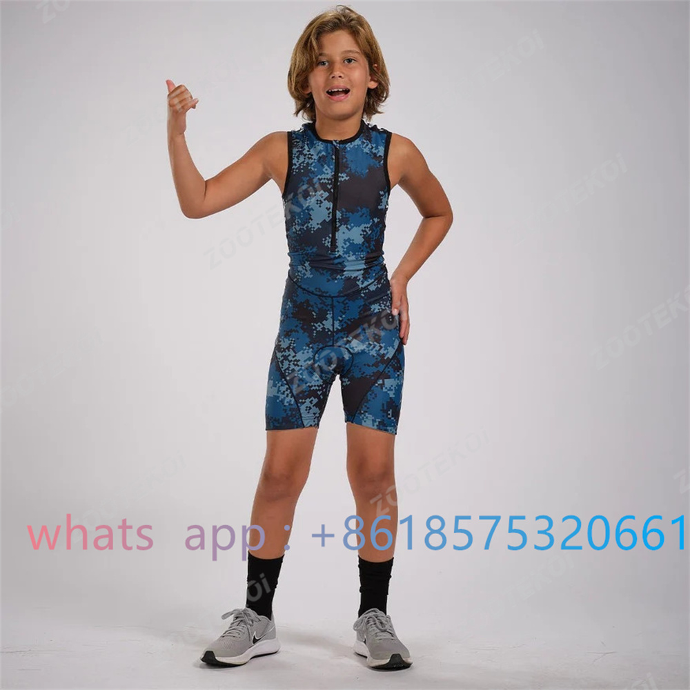 Cycling Gear Kids - Zootekoi-mono sin mangas Universal para triatlón,