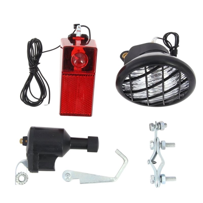 Bike Dynamo Light - Kit de Faro y Luz Trasera
