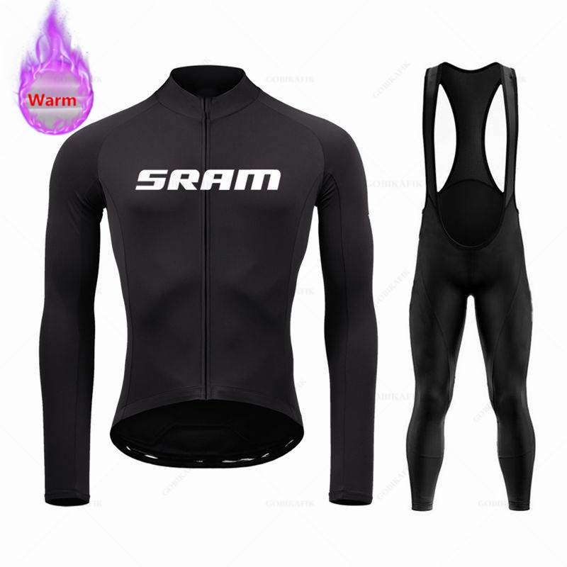 Cycling Gear Winter - Sram Team-Conjunto de Jersey de Ciclismo